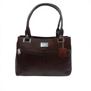 Sac à main léger en cuir de vachette pour femmes avec fermeture à glissière Logo personnalisé Sac à provisions souple de grande capacité à bas prix - Product Image 2