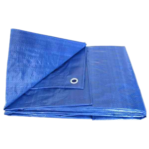 Custom Blue PE Tarpaulin Cover Premium Quality Reinforced Fabric Warehouse Cover Waterproof Machinery safety Woven Sheet - Product Image 4