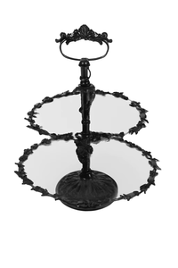 Metal Cake <b>Stand</b> 3 Tier Handmade Designer Cake <b>Stand</b> Black Color Affordable Metal Cake <b>Stand</b> With Four Wheels - Product Image 2