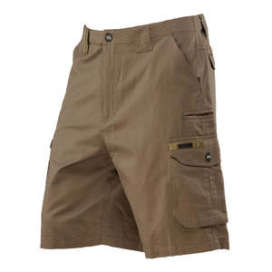 Shorts cargo noirs pour hommes, taille mi-haute, fermeture éclair, style décontracté Bermuda, avec plusieurs poches, tissu en toile 100% coton - Product Image 5