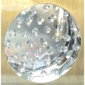 22 \ "lampada da tavolo centrotavola in cristallo quadrato oro con luce notturna nera porta USB e presa di corrente - Product Image 5