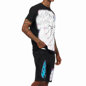 Conjunto de Camiseta y Pantalones Cortos Ligeros para Hombre, Ropa Deportiva Informal de Dos Piezas para Entrenamiento, Gimnasio, Ejercicio, Uso Diario - Product Image 2