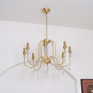 Lustre moderne en laiton avec abat-jour cylindriques en verre cristallin texturé, disponible à prix de gros. - Product Image 2