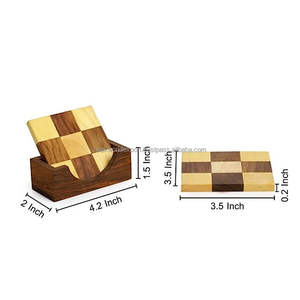 Fabricant de sous-verres carrés en bois de taille personnalisée tasses à café et à thé sous-verres en bois pour tapis de table et tampons de ménage vente en gros par FWE - Product Image 2