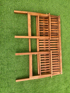 Foldable <b>Wooden</b> Patio <b>Bench</b> 2 Seater Outdoor Garden <b>Bench</b> Slatted Seat Armchair Modern Patio Furniture - Product Image 2