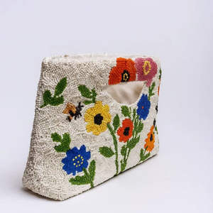 Bolso de Mano Artesanal de Lujo con Cuentas de Cristal Indias, Asa Tipo Baguette Colorida, Duradero, Accesorio de Moda Diaria, Bolso Tote - Product Image 6