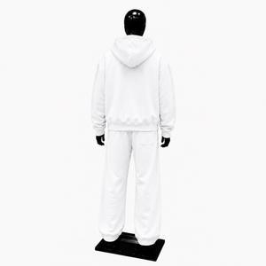 <b>White</b> Money Bag Logo Tracksuit <b>Men</b> Premium Pullover Hoodie And <b>Jogger</b> Pants Set Casual Streetwear Athletic Sportswear Soft Style - Product Image 2