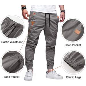 2025 pantalones de chándal informales de algodón 100% para hombre y pantalones cortos de poliéster tejido 3D con logotipo de cintura elástica ropa de calle decorada - Product Image 3
