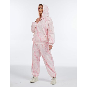 Wholesale Women Casual Solid Color Sweating Hoodie and Jogger <b>Set</b> Cozy for Wear Outfit - Product Image 2