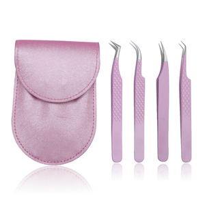 Pinzas Profesionales de Precisión para Pestañas de Acero Inoxidable Kaamir Instruments KI-LT-2644 10mm con Mango Cómodo y Punta Suave para Cejas - Product Image 1