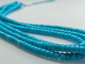 Nouveauté : Perles en turquoise de l'Arizona Sleeping Beauty, lisses, en forme de donut, de 4 mm à 6 mm, pour la création de bijoux fins et personnalisés pour femmes - Product Image 4