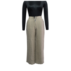 Womens Linen Loose Pants High <b>Waist</b> Wide Leg Casual Summer <b>Trousers</b> Breathable Wholesale Manufacturer Factory <b>Elastic</b> <b>Waist</b> - Product Image 3