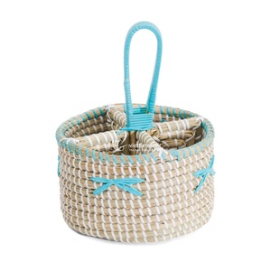 Mayorista Personalizable Patrón de Pescado Bohemio Utensilio Tejido a Mano Ecológico Plástico Utensilio Caddy Vietnam Madre Pera - Product Image 3