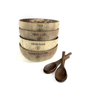 ชามมะพร้าวธรรมชาติแบบยั่งยืน ชามเปลือกมะพร้าวธรรมชาติ ย่อยสลายได้ เป็นมิตรกับสิ่งแวดล้อม สำหรับสลัด สมูทตี้ อาซาอิ ของหวาน ขายส่ง เวียดนาม - Product Image 1