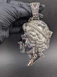 Moissanite Men's <b>Queen</b> Elizabeth Ice Pendant Hip Hop Charm Pendant Rhodium Plated Sterling Silver Jewelry <b>Gift</b> - Product Image 3