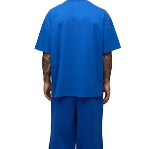 เสื้อยืดผู้ชายทรงบ็อกซี่ ผ้าฝ้ายแท้ 100% เนื้อหนา สีพื้น แขนสั้น สไตล์ลำลอง สำหรับฤดูร้อน รับผลิตเสื้อผ้า OEM ขายส่งจากโรงงาน - Product Image 3