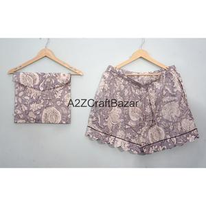Conjunto de Pijama de Algodón 100% Hecho a Mano, Estampado Floral, para Verano, Otoño e Invierno, Suave, Transpirable, de Secado Rápido, Largo, de Lujo - Product Image 4