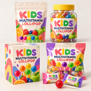 Sucettes multivitaminées sans sucre à marque privée, supplément nutritionnel quotidien, logo personnalisé, faible MOQ - Product Image 4