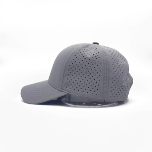 Casquette de baseball unisexe de haute qualité à 5/6 panneaux, avec trous découpés au laser, en polyester haute performance, pour le sport et le golf - Product Image 2