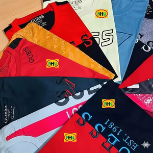 T-shirt en coton imprimé pour homme, en stock, designs variés de haute qualité, toutes saisons, surplus de marque du Bangladesh, vente en gros - Product Image 2