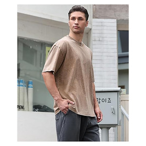 เสื้อยืดโอเวอร์ไซส์ผ้าเจอร์ซีย์วินเทจ ระบายอากาศได้ดี สไตล์มินิมอล สตรีทแวร์ ผ้าฝ้ายนุ่ม ทรงหลวม สำหรับผู้ชายและผู้หญิง - Product Image 4