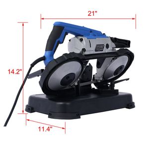 Sega a Nastro Portatile ad Alte Prestazioni, Motore 10A 1100W, Capacità di Taglio 5 Pollici, 45-90 Gradi, Base Rimovibile in Acciaio Inossidabile - Product Image 5