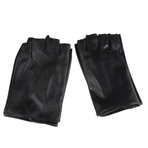 Guantes de rendimiento para pole dance, guantes de medio dedo para mujer, estilo punk, de cuero PU, para espectáculos nocturnos y decoraciones. - Product Image 3