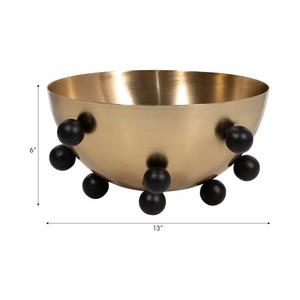 Timeless Form Handmade High Quality Aluminum Tabletop <b>Vase</b> <b>Gold</b> Finish Modern Design Decorative Bowl for Housewarming Wedding - Product Image 1