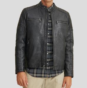 Dernier design 2026 – Blouson en cuir noir pour homme – Veste en cuir à manches longues pour homme 2026 - Product Image 3