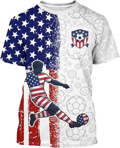 Maillot de football avec drapeau américain, motif joueur et emblème national, séchage rapide, design sportif personnalisable - Product Image 2