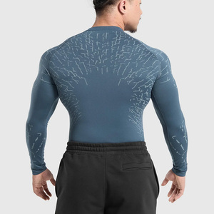 Camiseta de Compresión de Manga Larga para Hombre Be Dot Garments, Cuello Redondo, Secado Rápido, Tejido de Algodón y Fibra de Bambú, Ropa Casual, Tallas Grandes - Product Image 4