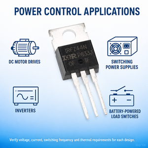 ทรานซิสเตอร์ <span class=keywords><strong>MOSFET</strong></span> กำลังสูงแบบ <span class=keywords><strong>N</strong></span>-<span class=keywords><strong>Channel</strong></span> รุ่น IRFZ44NPBF IRFZ44N IRFZ44 55V 49A ของ FYX Stock สำหรับขับเคลื่อนมอเตอร์ - Product Image 6