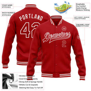 เสื้อแจ็คเก็ต Letterman แบบกำหนดเอง OEM ODM เสื้อแจ็คเก็ต Varsity ปักลายปักโลโก้ตามสั่ง โรงงานผลิตชุดกีฬา ขายส่ง รับสั่งซื้อจำนวนมาก - Product Image 2