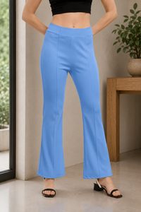 Pantalones Casuales de Cintura Alta para Mujer, Primavera-Otoño, Corte Ajustado, Cómodos, de Pierna Recta, Transpirables - Product Image 1