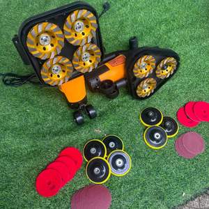 Potente pulidora de pisos portátil GS-8230 de 3 cabezales, 2450W, pulidora de concreto 220V, máquina de pulido de terrazo y epoxi con motor de diamante - Product Image 5