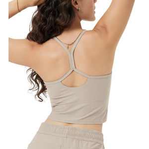 Conjunto de dos piezas para mujer: Top corto oversize de algodón y shorts por encima de la rodilla, ropa femenina ecológica, transpirable y casual. - Product Image 5