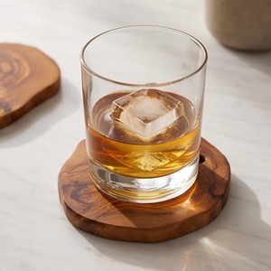 Juego de Posavasos de Madera Hechos a Mano con Soporte, Posavasos Rústicos para Bebidas (12 cm) - Product Image 5