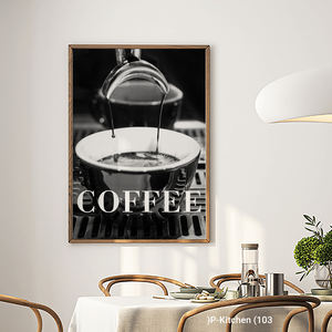 ศิลปะติดผนังวันหยุด, โปสเตอร์ภาพถ่ายการชงกาแฟขาวดำ, การตกแต่งผนังร้านกาแฟสมัยใหม่ - Product Image 3