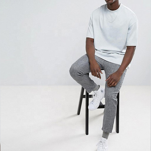 T-shirt en coton blanc à manches courtes et col rond pour homme, style décontracté, jersey uni, coupe classique, couleur unie - Product Image 5