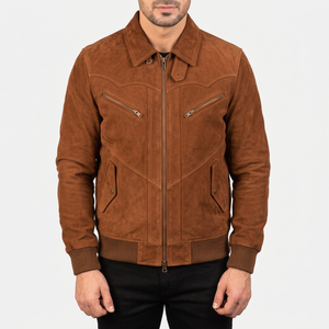 Private label genuine <b>suede</b> outerwear manufacturer for fashion brands wholesale relaxed fit <b>jacket</b> low MOQ - Product Image 6