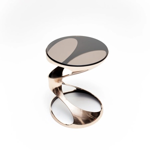 Modern Luxury Design Metal Base <b>Side</b> <b>Table</b> Contemporary <b>Round</b> Antique <b>Gold</b> Finish Fully Assembled Living Room Furniture Office - Product Image 1