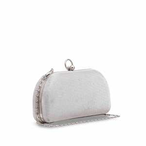 <b>Silver</b> Fancy P15382 Evening Bag <b>Clutch</b> Elegant and Stylish Product for Special Occasions - Product Image 2