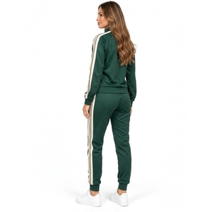 <b>Women</b> Zipper Tracksuit Premium Athletic <b>Jacket</b> Trousers Set Lightweight Polyester Material Breathable Design Comfortable Casual - Product Image 2