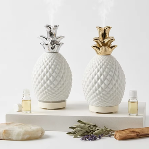 Nordic geometric style <b>pineapple</b> scented humidifier, stylish and beautiful decorative item, creative home essential oil diffuser - Product Image 1