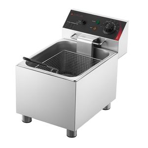 Freidora de Gas Comercial Usada de 12.15 Qt y 1750W, de Acero Inoxidable, de Sobremesa, con Cesta, Tapa y Protección contra Sobrecalentamiento - Product Image 1