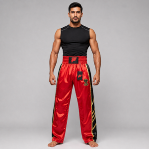 Pantalon de kick-boxing respirant fabriqué avec un tissu de qualité supérieure, assurant confort, confiance et liberté de mouvement au quotidien. - Product Image 1