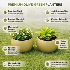 Exclusive Matte Gold <b>Iron</b> Planter Pot | Farmhouse Style Indoor Plant Pot | Eco Friendly Durable <b>Lightweight</b> Customized Capacity - Product Image 4