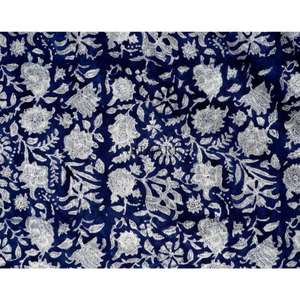 ผ้าพิมพ์ลายดอกไม้คุณภาพสูงแบบใหม่ ขายส่ง ผ้าพิมพ์ลายด้วยมือคุณภาพสูงสำหรับเสื้อผ้า ผ้าฝ้ายเนื้อนุ่ม - Product Image 4