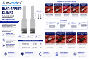 Hand-Applied Flat Jaw <b>Clamps</b> Single Frameless Packaged in Pairs Sizes 2mm-5mm and 1.5mm-3.5mm Black Options ZETOMEDPRO - Product Image 3