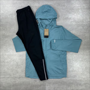 Coupe-vent léger unisexe en tissu hydrofuge avec capuche, survêtement couleur unie, fermeture éclair intégrale, style sportif, idéal pour l'automne, en polyester - Product Image 4